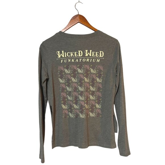 Wicked Weed Funkatorium Long Sleeve Shirt S Bella+Canvas Green Crewneck USA - Picture 1 of 8
